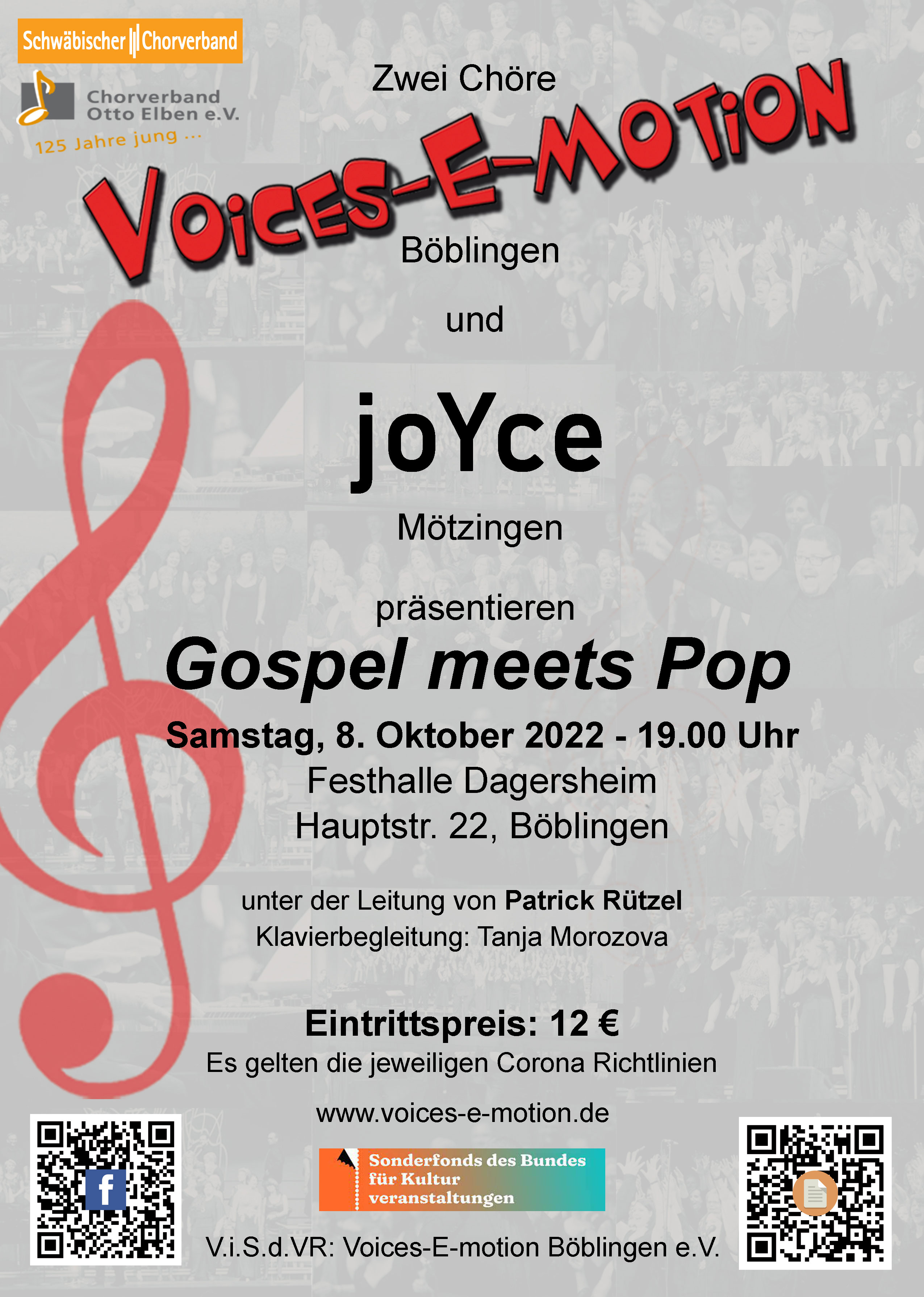2022 Gospel meets Pop A4 Flyer schwarz neu